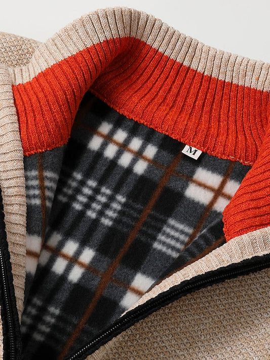 Stylish Men’s Zipper Knit Sweater | Italian-Inspired Design