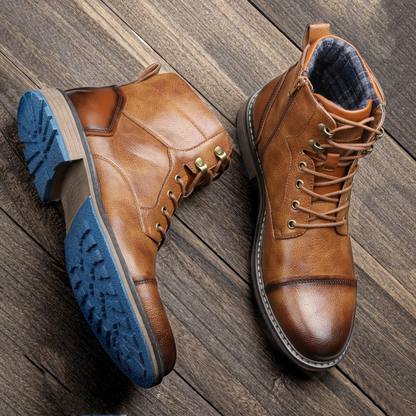 The Manchester Men's Vintage Leather Ankle Boots