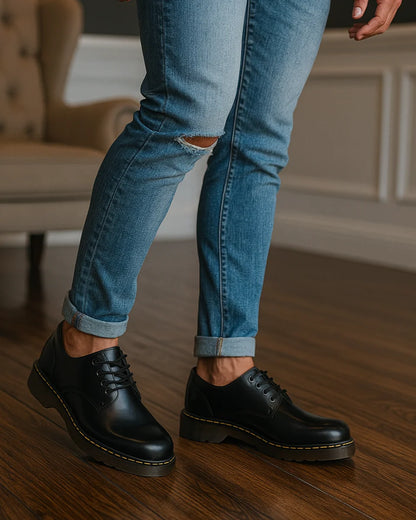 Classic Everyday Derby Leather Shoes