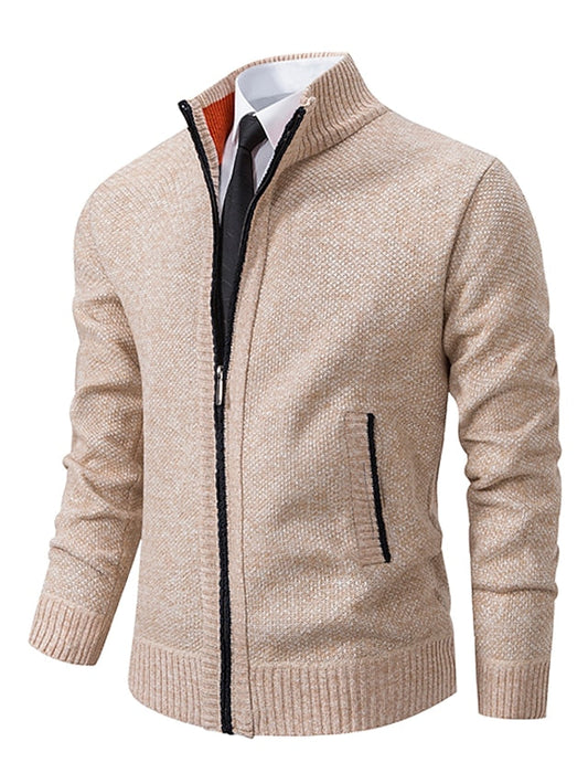 Stylish Men’s Zipper Knit Sweater | Italian-Inspired Design